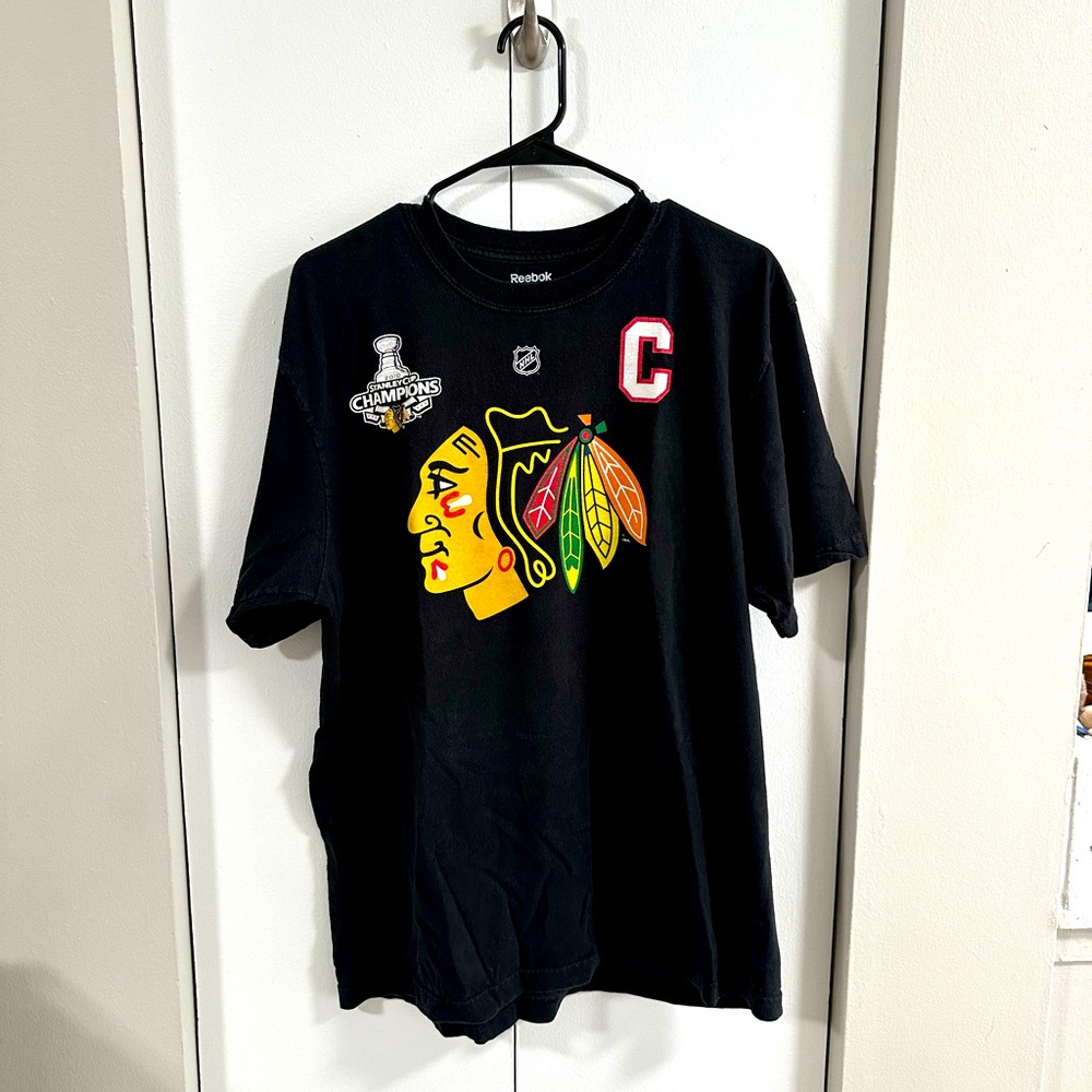 Chicago Blackhawks Jonathan Toews 2010 Stanley Cup Champions T shirt size Large